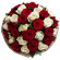 bouquet of red and white roses. Italy