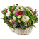 basket of chrysanthemums and roses. Italy