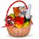 &#39;Wish you&#39; Basket. This nice gift basket includes various fruit, chocolate candies, cookies and a bottle of sparkling wine.